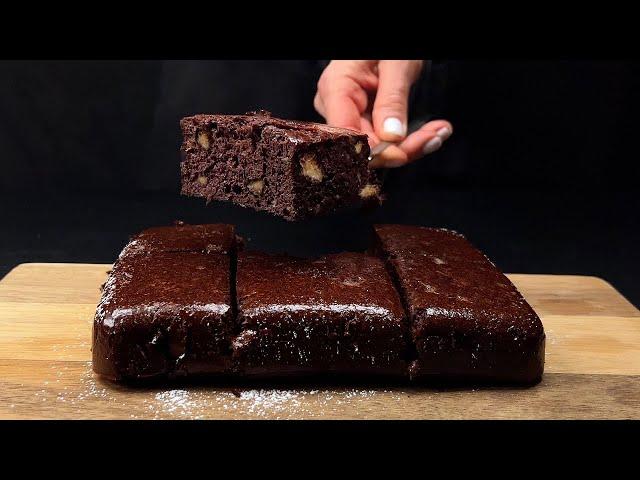 Chocolate brownie made from 3 ingredients in 5 minutes! No flour! Sugar-free No oil So quick and eas