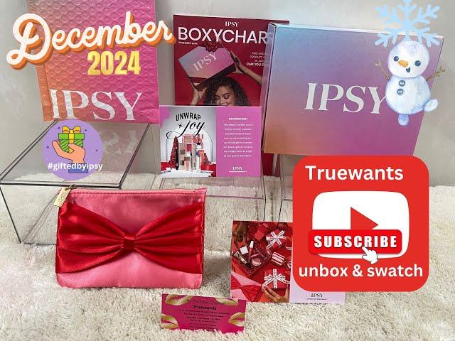 IPSY December 2024 GlamBag & Boxycharm #PR Unboxing & Swatches Informative #giftedbyipsy @ipsy