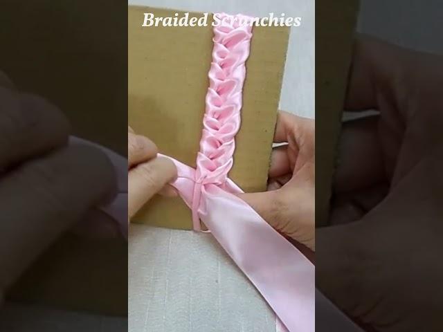 DIY Ribbon Crafts - How to Make Braided Scrunchies with Satin Ribbon #scrunchie #diy #craft