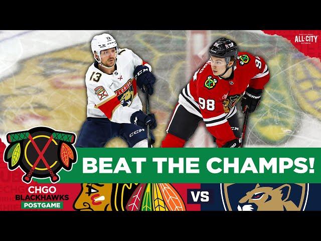 Chicago Blackhawks beat Stanley Cup Champs Florida Panthers! | CHGO Blackhawks POSTGAME Podcast