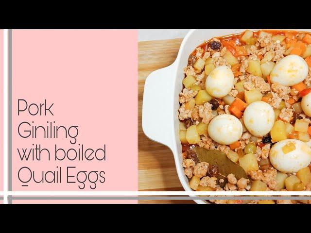 Pork Giniling with Boiled Quail Eggs | Roe & Erine Supnet