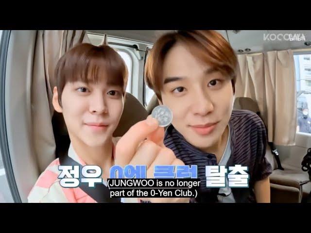 NCT's Jungwoo shows SM Rookie Eunseok a magic trick (Welcome to NCT Universe)