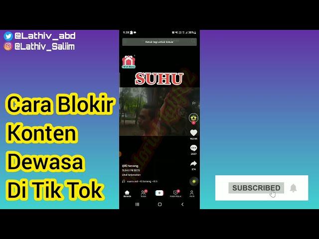 Cara Blokir konten dewasa di Tik Tok