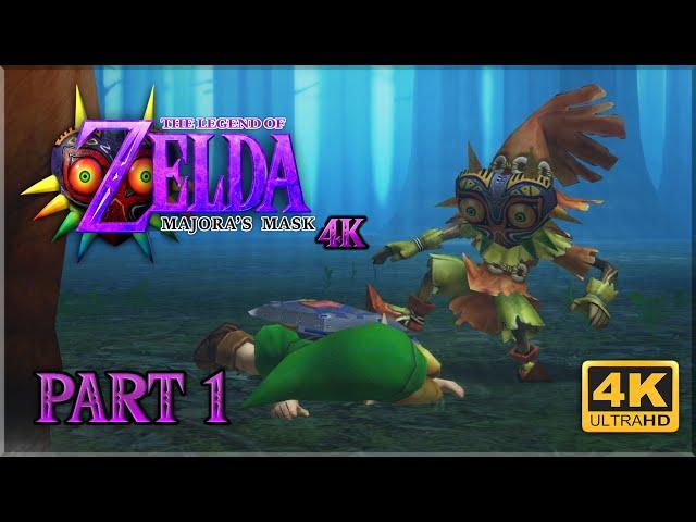 Zelda Majora's Mask 3D 4K 100% Walkthrough - Part 1 (The First 3 Days)