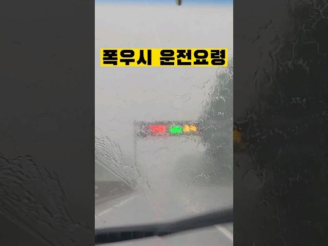 폭우시 빗길 운전 요령 #폭우 #빗길운전