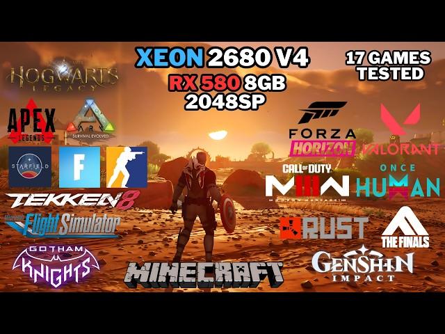 $250 Gaming PC: Xeon E5-2680 V4 + RX 580 8GB (2048SP) | 1080P Low & High |  17 Game Benchmark