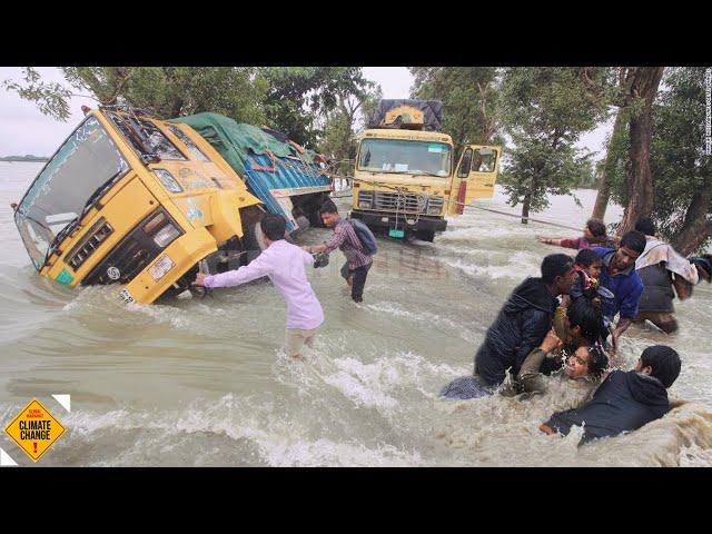 INDIA IS SINKING: HEAVY RAINS SUBMERGE MUMBAI TRAIN STATION, COLLAPSE NEW DELHI AIRPORT TERMINAL