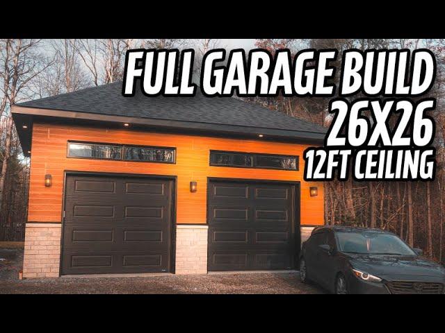 My First Time Building A Garage! *Timelapse*  [Full Video Start to Finish]