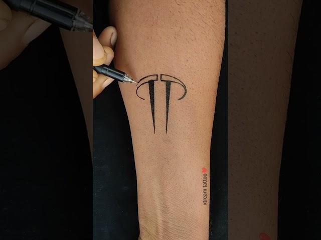 How to make S latter unique design with pen  #shorts #tattoo