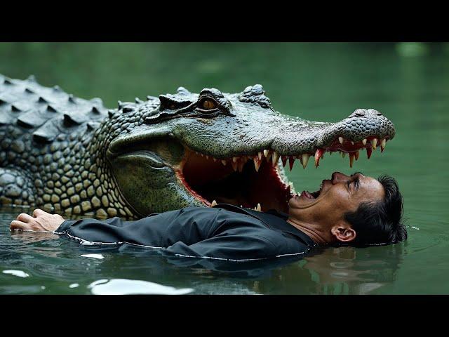 A failed experiment creates a crocodile 100 times bigger than normal, now hunting humans