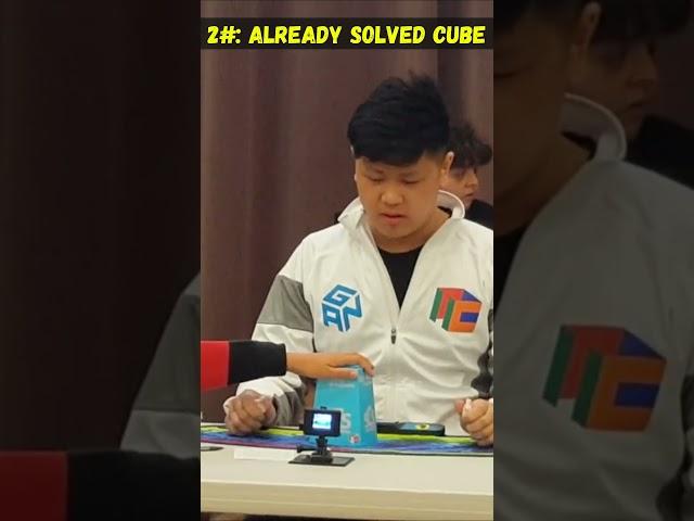 Top 3 STRANGE moments in speedcubing #shorts