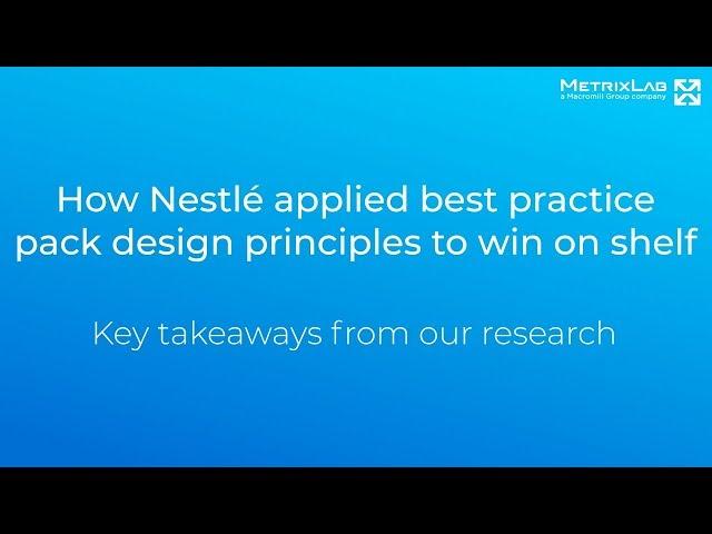 How Nestlé applied best practice pack design principles for an on-shelf win