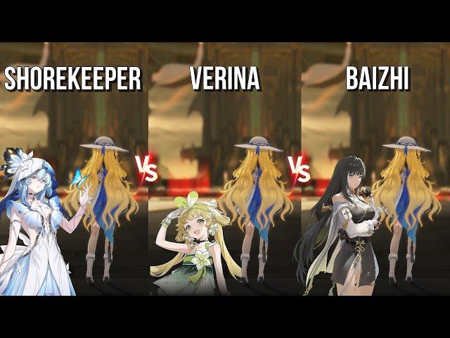 Is Phoebe Good without Shorekeeper?? Phoebe with S0 Verina vs S6 Baizhi vs S0 Shorekeeper Showcase!!