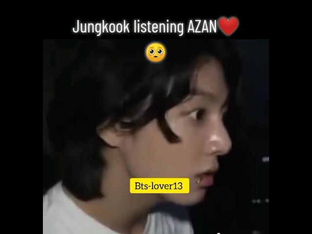 Jungkook is listening Quran Pak and his reaction #viral #btsarmy #bts #viralvideo #shorts #jungkook