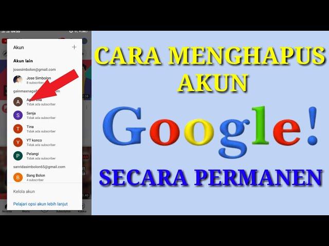 Cara simpel menghapus akun google/gmail di hp android secara permanen.