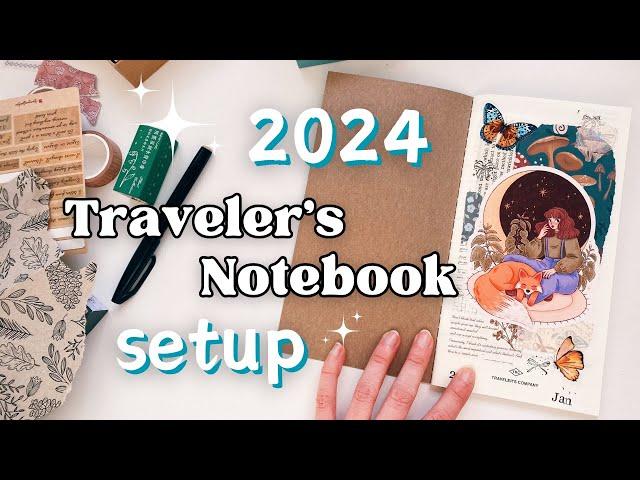 Travelers Notebook Setup 2024 | Weekly horizontal insert  planner set up
