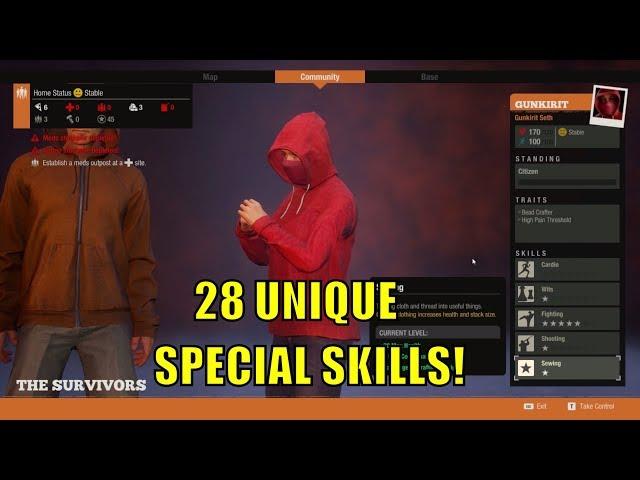 STATE OF DECAY 2 - 28 UNIQUE SPECIAL SKILLS!
