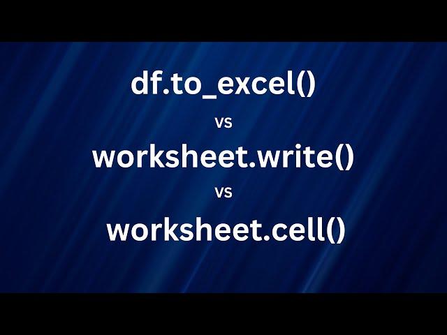 Python Excel Export: Pandas vs XlsxWriter vs OpenPyXl