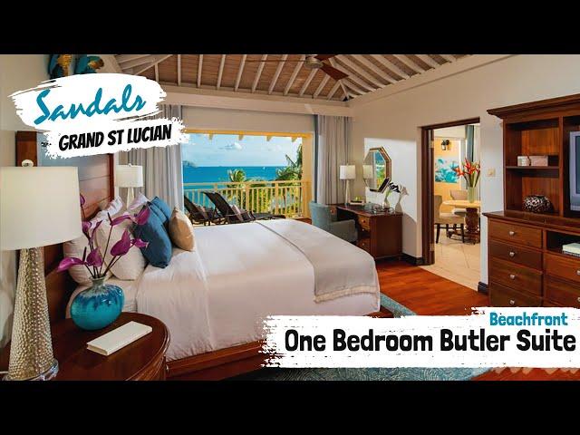 Honeymoon One Bedroom Butler Suite 1B | Sandals Grand St Lucian | Full Room Tour & Review 4K 2021