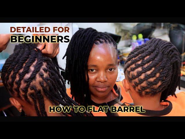 How to Style Flat Barrel Roll Swoop on Dreadlocks