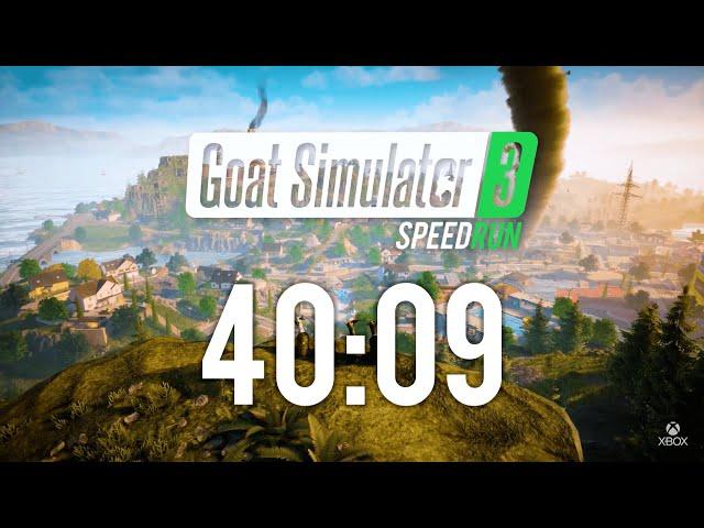 Goat Simulator 3 Speedrun | Farmer Defeated in 40:09