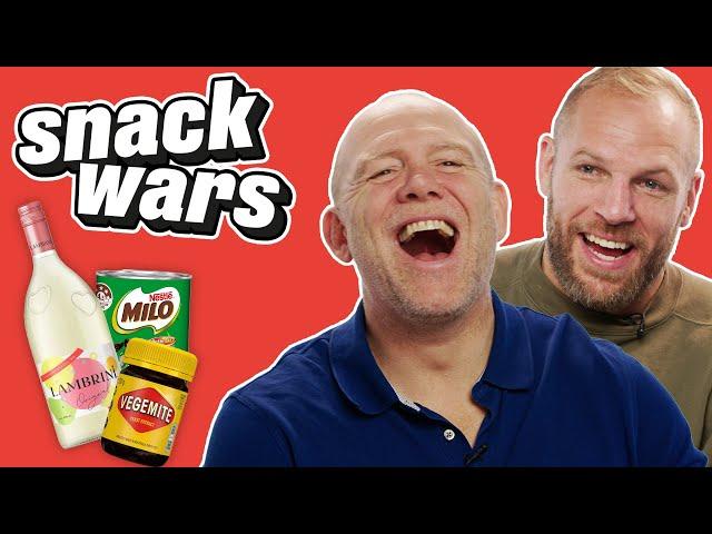 Mike Tindall & James Haskell Rate English and Australian Food | Snack Wars