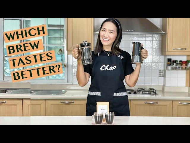 FRENCH PRESS COFFEE VS MOKA POT COFFEE PART 1: Taste testing for Black Coffee