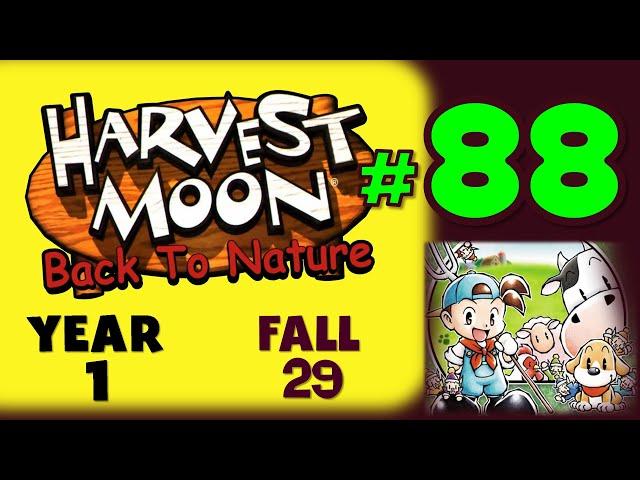 HARVEST MOON: BACK TO NATURE GAMEPLAY - 88 - (Playstation 1/PS1) NO COMMENTARY [Year 1 Fall 29]