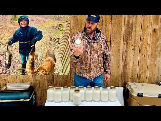 Easy LARD making!  Frying trapline meat!