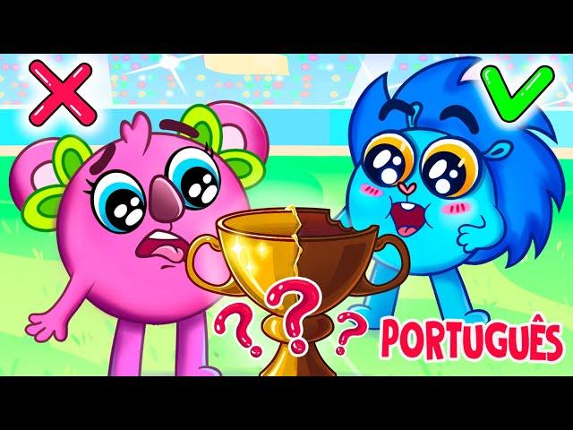  Baby Zoo Português Fazem o Desafio do Chocolate  | Histórias Infantis Divertidas 