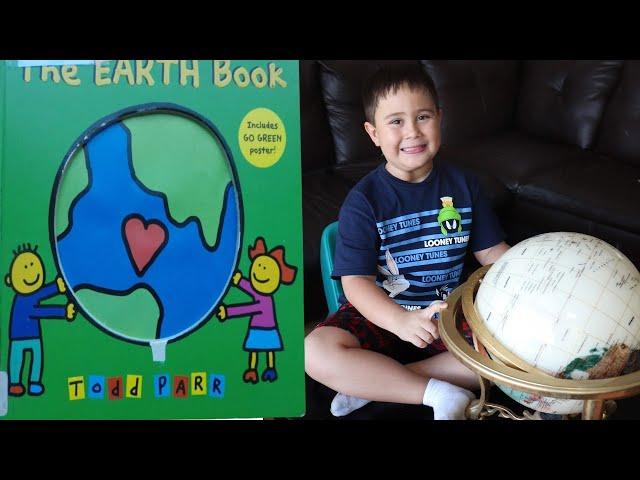 How THE EARTH BOOK | Children Book by Tod Parr combined with Learning the continent of the GLOBE.