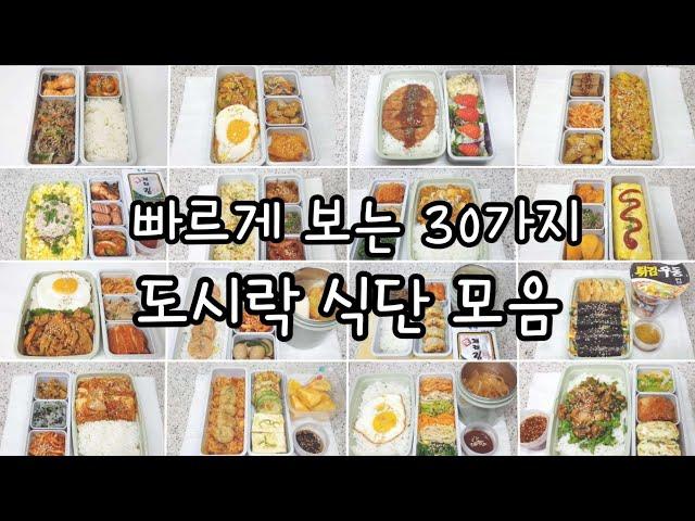 [도시락모음집1] 빠르게 보는 30가지 도시락 / 직장인도시락 식단모음