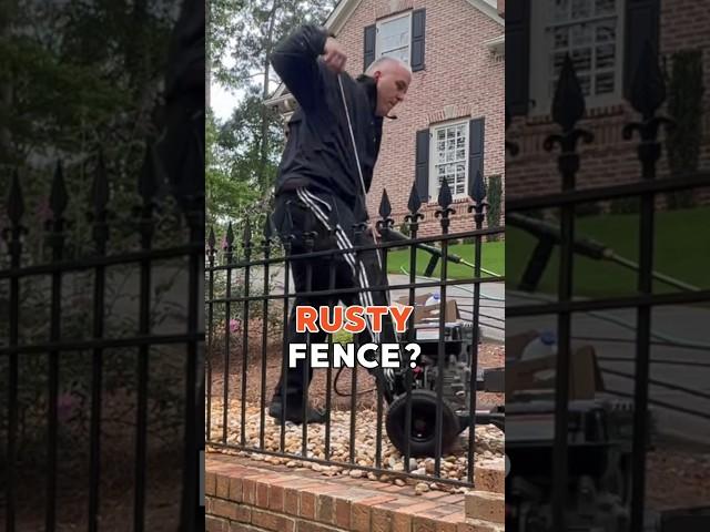 How To Paint Rusty Metal Fence: Tips and Tricks #shorts