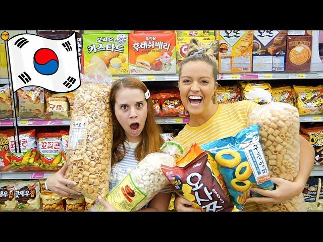 American's Try Korean Snacks - Part 2! (HK Market Haul!)