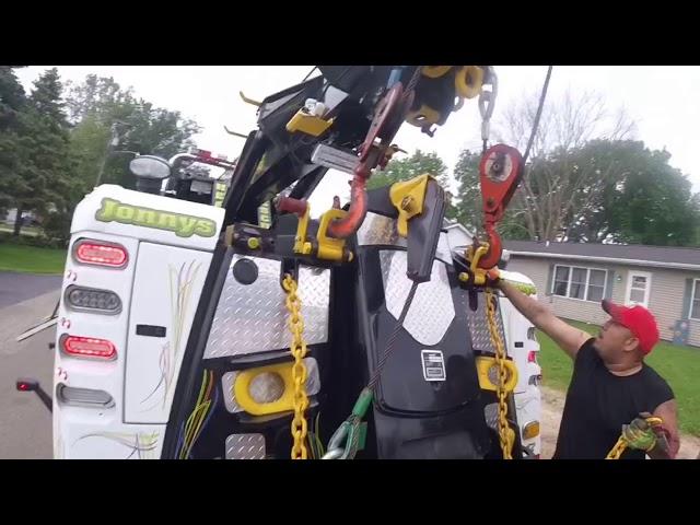 Rotator work ep 74 towing service truck from rear