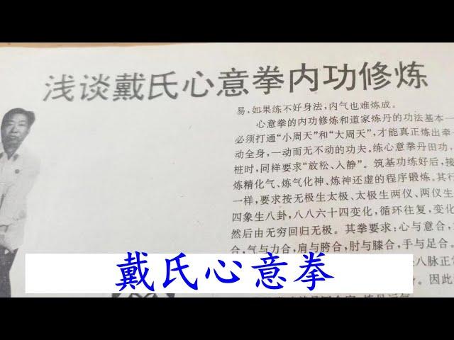 戴氏心意拳丹田功內功修煉運氣法樁功教學視頻必練三把原始十大形