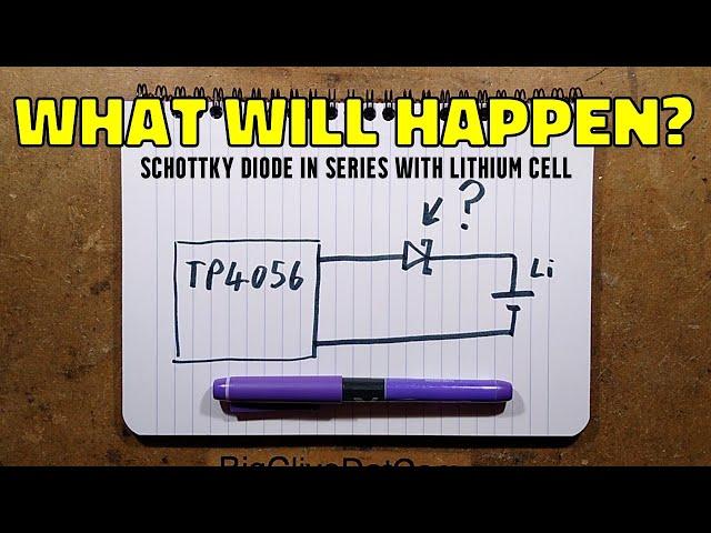 Schottky diode between charger and lithium cell?