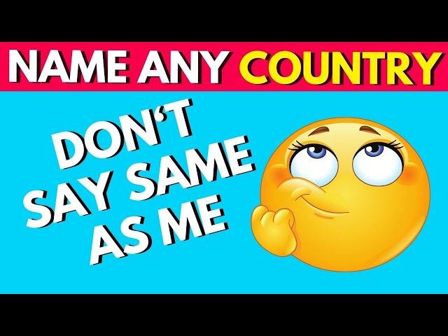 Avoid Saying The Same Thing As Me - COUNTRY EDITION