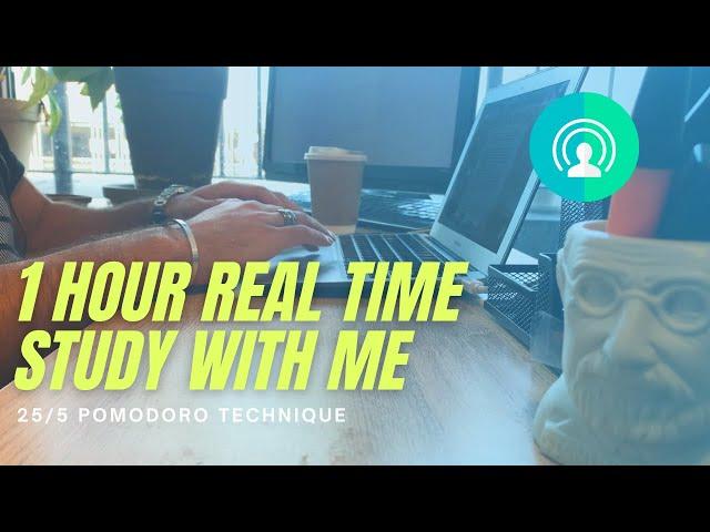 REAL TIME study with me | 1 Hour Focus | lofi Background Music