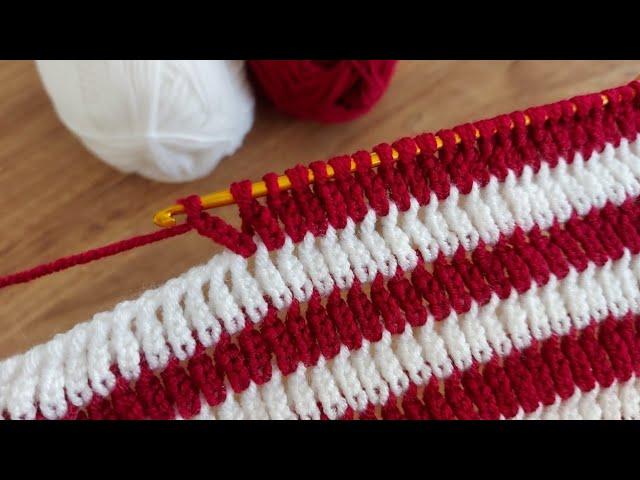 Easy Knitting Tunisian - Tunus işi Yapımı Kolay Battaniye Yelek Şal Örgü Modeli..