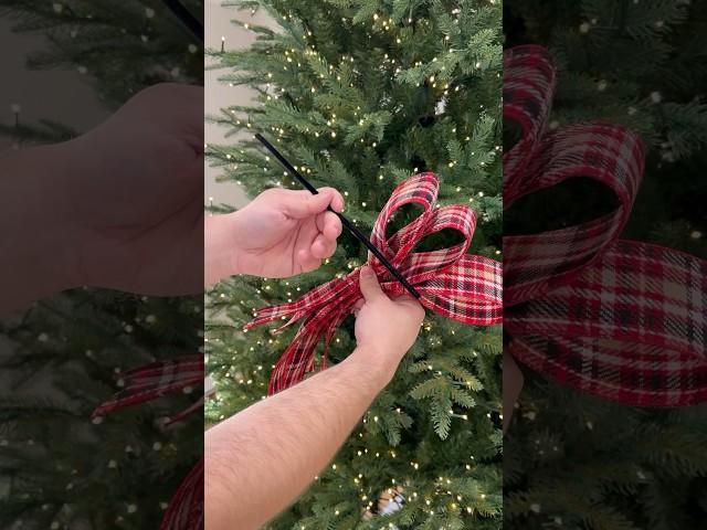 A simple way to decorate your Christmas tree this year using ribbon!  #shorts #diy #christmas