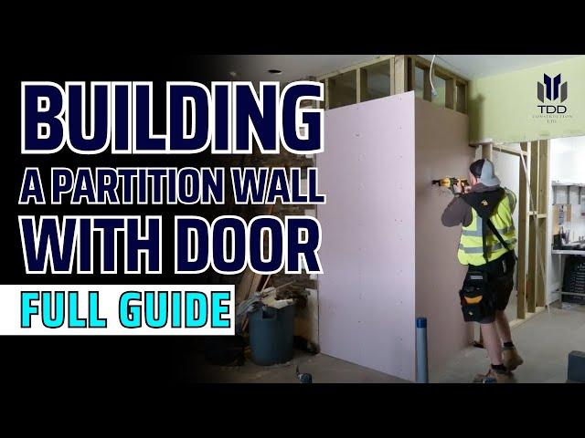 How to make a partition wall with door, how to build a stud wall.