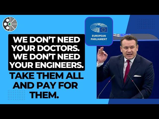 Why? Because there are zero terrorist attacks in Poland - MEP Tarczynski  -  speech from 14 Sep 2023