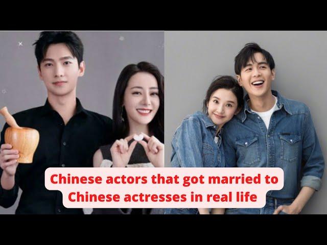 Chinese actors who got married to chinese actresses in real life.