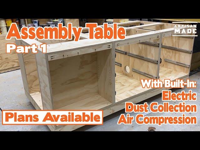 How to build an Assembly Table Workbench / Mobile Workbench Ideas / Outfeed Table / Shop Upgrade