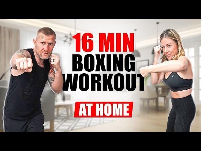 16 Minute Boxing Workout at Home | No Equipment Needed