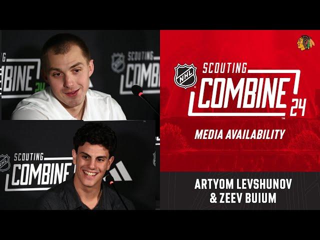 Artyom Levshunov and Zeev Buium NHL Combine Interviews | Chicago Blackhawks