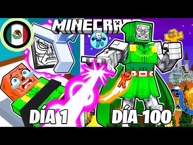 ¡Sobreviví 100 DÍAS como DOCTOR DOOM en Minecraft HARDCORE!