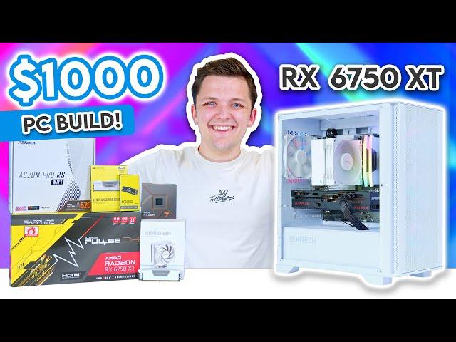 Best Value $1000 Gaming PC Build 2023! [Full Build Guide - RX 6750 XT & Ryzen 5 7600!]