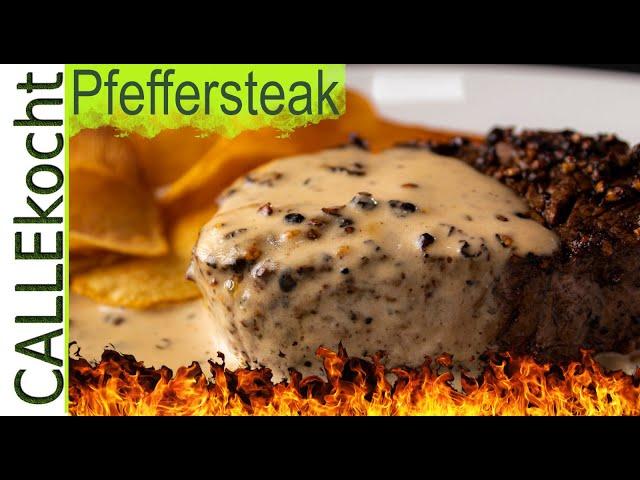 Pfeffersteak wie im Restaurant. Rezept für eine flambierte Pfeffersoße